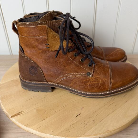 Bull Boxer Leather Boots Mens 41 EU/8 US Brown Ankle Western Business Casual - Picture 4 of 16